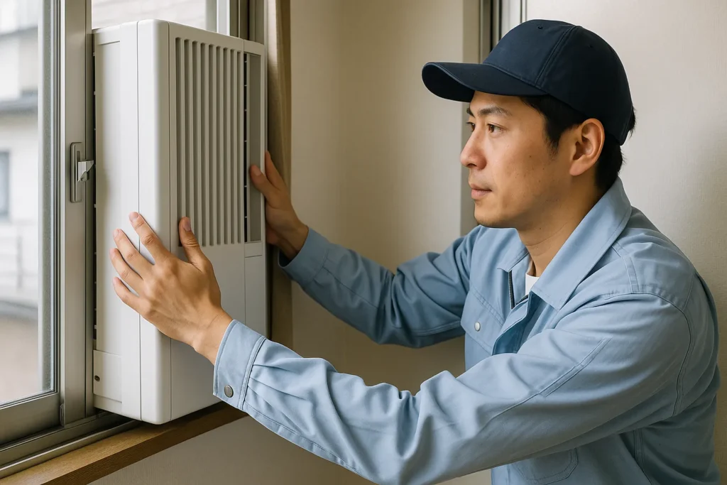 窓用エアコンの取り付けについて