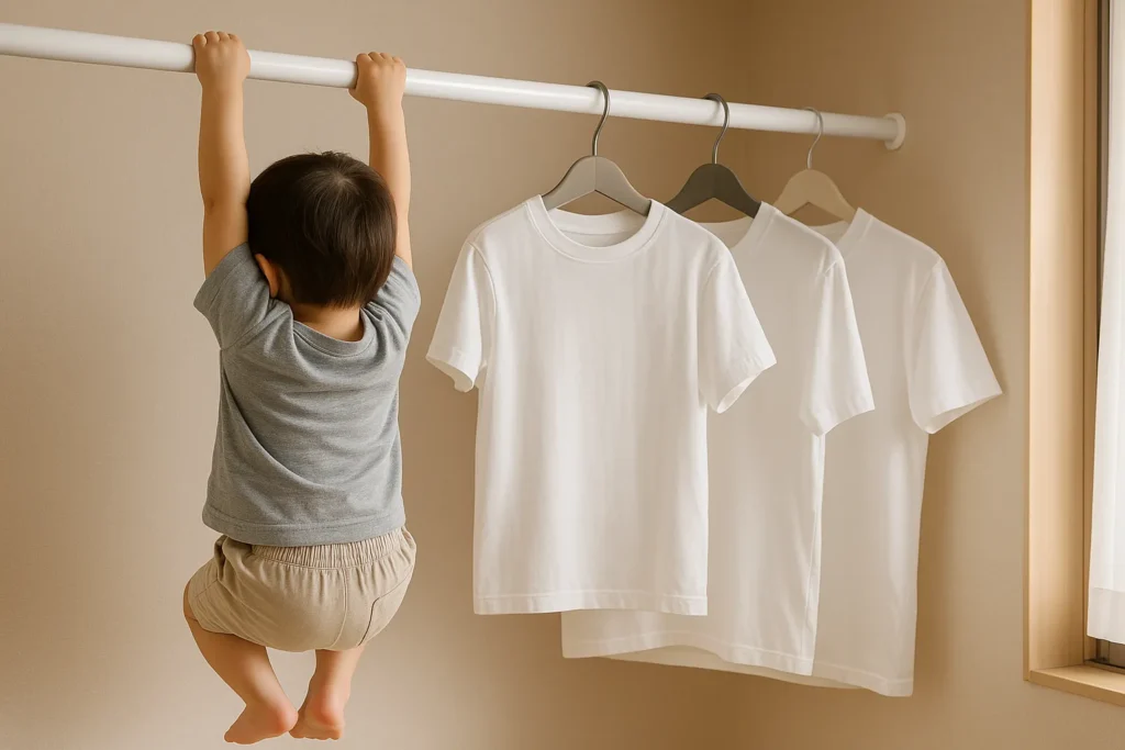 子どもがぶら下がる危険性