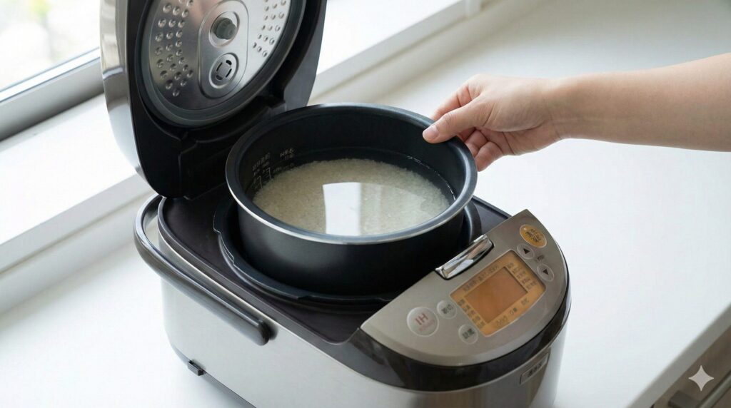 無洗米で米を炊く手間を減らす